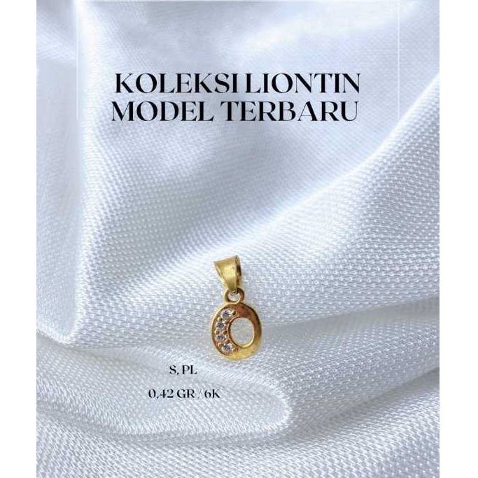 Liontin Emas Huruf O 6k (Complete Mulia )