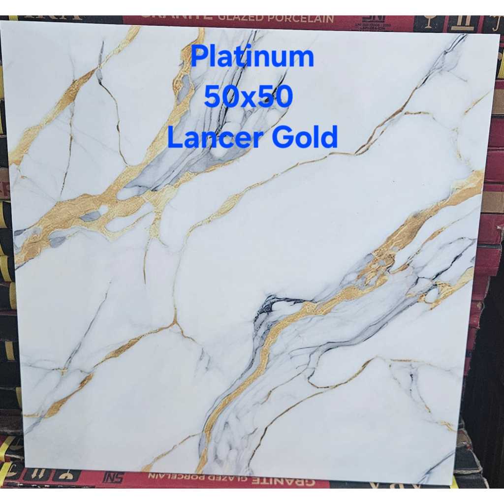 Keramik Platinum Lancer Gold 50x50 - Kilat Cutting