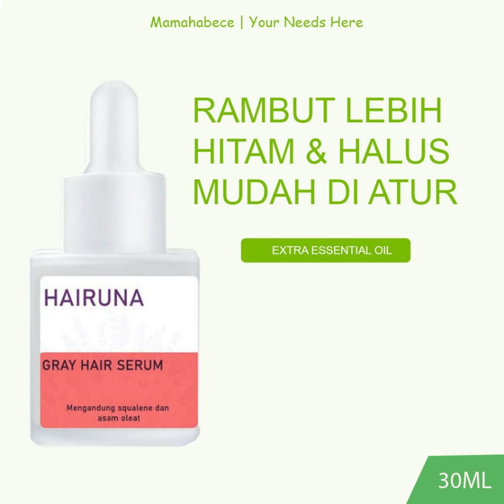 Penghitam Rambut Hair Serum Penghilang Uban Sampo Uban Permanen Halal Penghilang Uban Hairuna