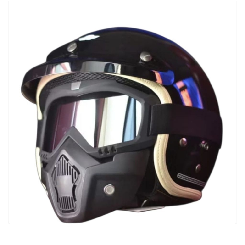 PAKET HELM BOGO CARGLOS SET GOGLE MASK TERMURAH