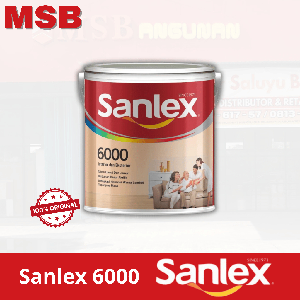 Cat Tembok Sanlex 5kg Interior & Exterior