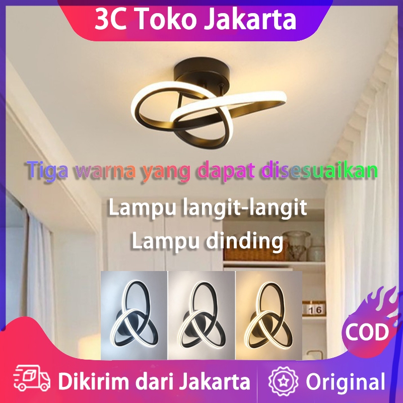 Lampu hias ceiling plafon LED 3 cahaya / Lampu plafon lampu koridor lampu dinding