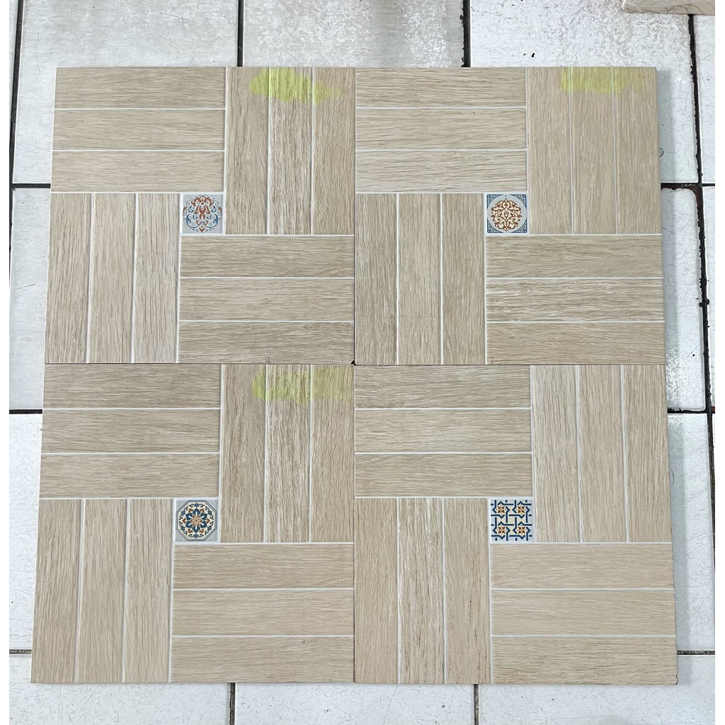 keramik lantai motif kayu 40x40 kasar