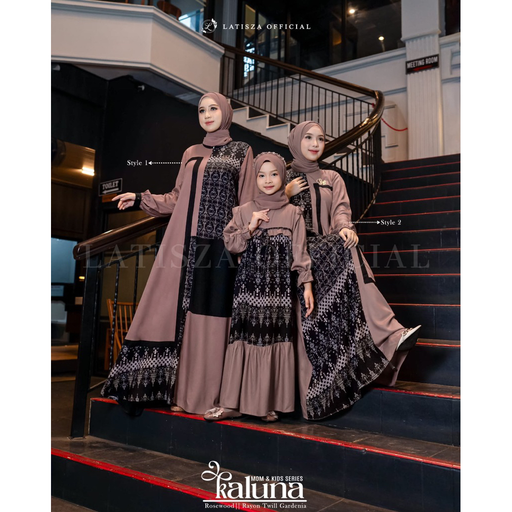 Latisza - Gamis Kaluna Sarimbit Ibu Dan Anak Rayon Premium Murah