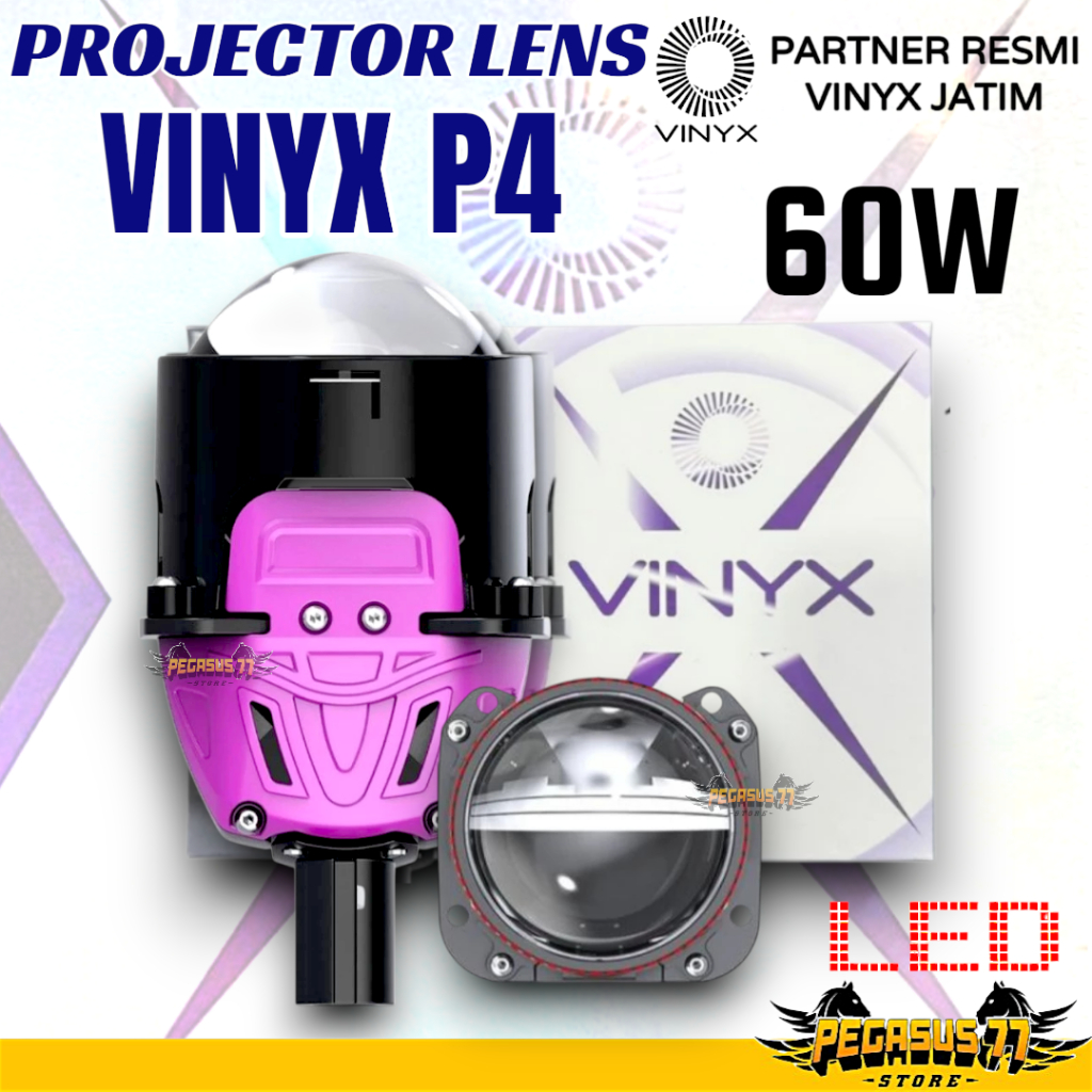 PROJECTOR VINYX P4 Projie Vinyx P4 2.5 inch Biled Projector  Lampu LED Mobil Motor Proji Biled 2.5 i