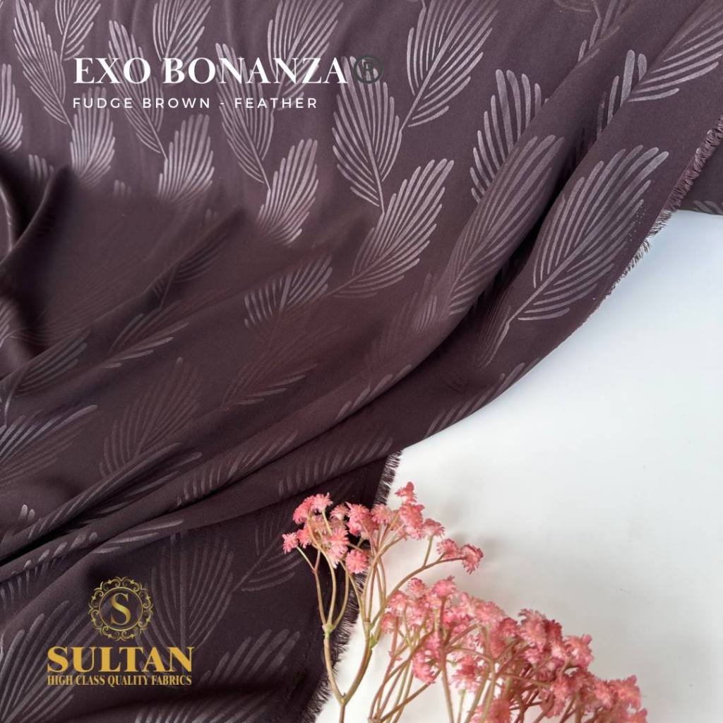 Kain Abaya Sultan Exo Bonanza Emboss FEATHER