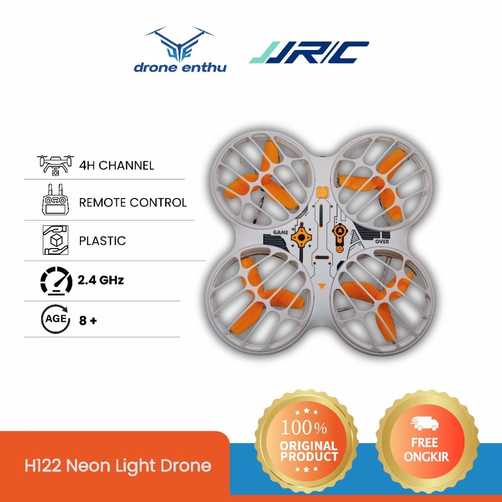 H122 Neon Light Drone HD Photography Quadcopter with 1 Battery