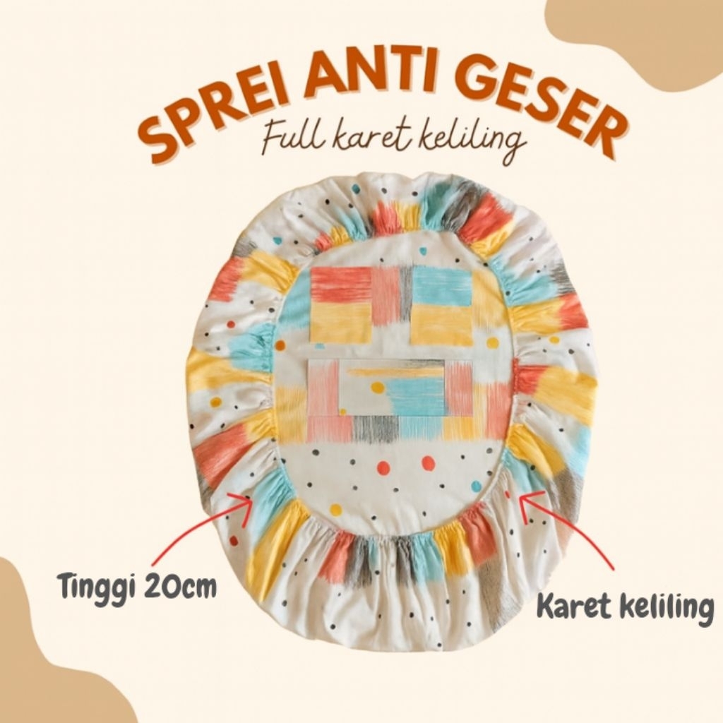 HANYA SPREI FULL KARET KELILING ANTI GESER TINGGI 20CM