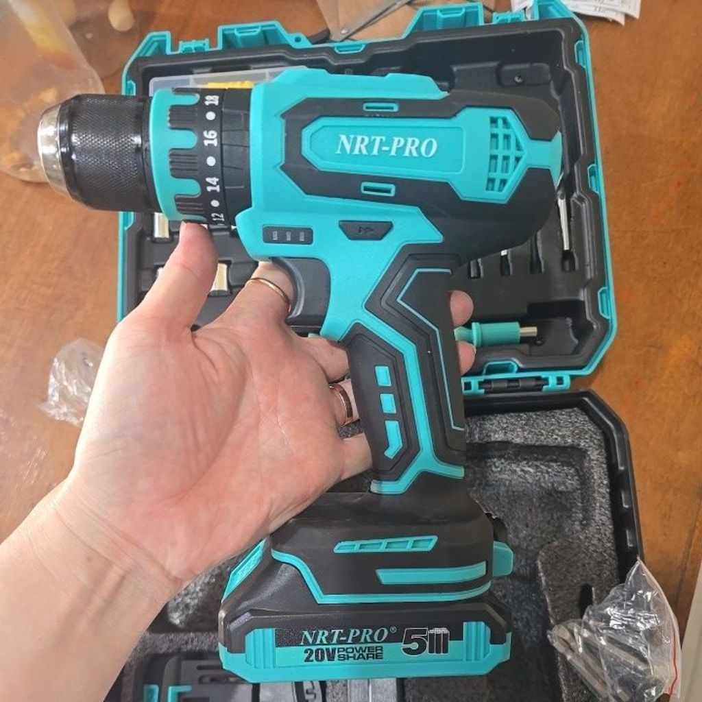 bor cordless nrt pro 20v DC 340 HD SET / bor batterai NRT PRO DC340 HD SET 20v