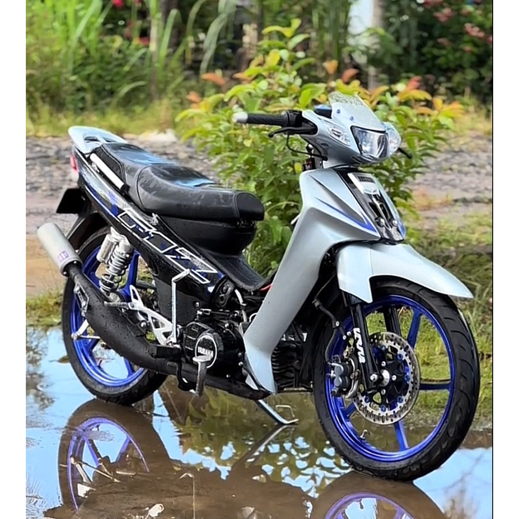 STRIPING FIZR 2002 SILVER HITAM BIRU STIKER FIZ R VARIASI