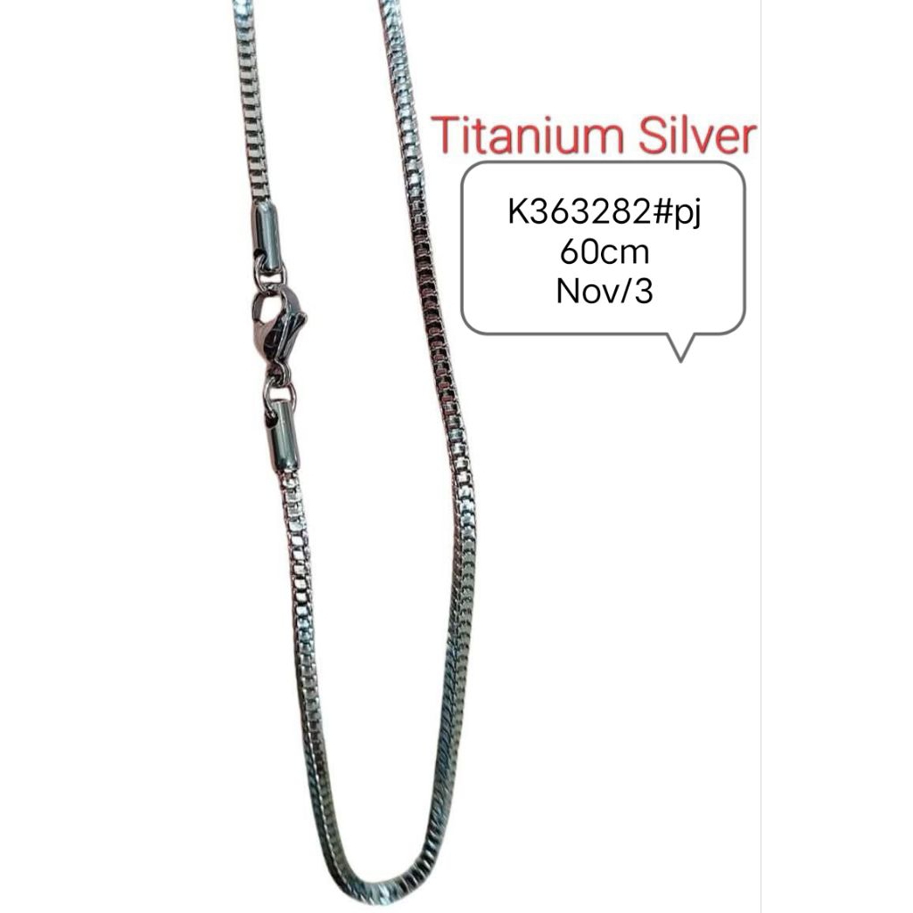 YUNIA jewelry# aneka rantai itali milano sisik naga kalung silver putih titanium