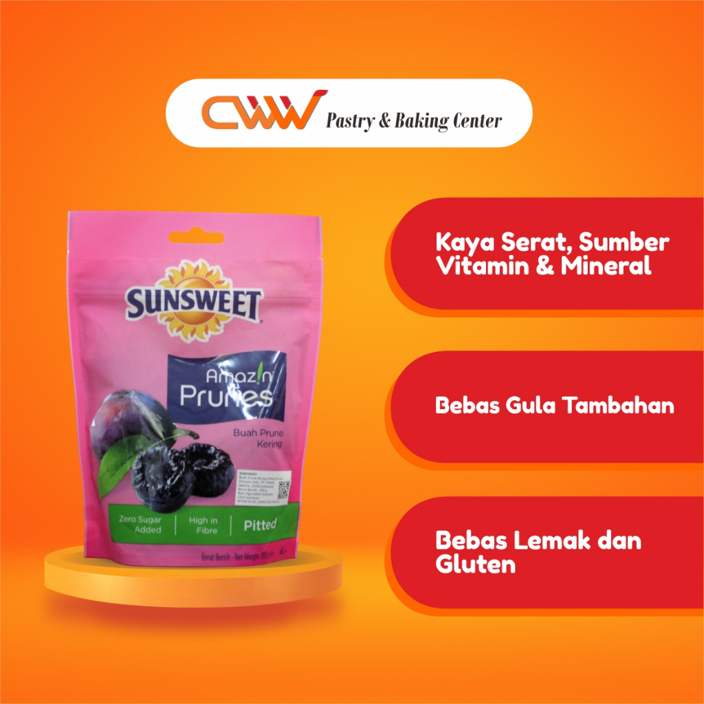 Sunsweet Pitted Prunes Manisan Plum Kering Empuk Lembut 200g Cake Kue Lapis Legit Bolu Selai Snack