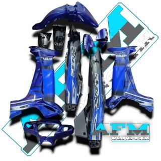 PROMO Paket Body Full Set Yamaha Fiz R FizR F1z R Vega R Lama Old Warna Biru Kombinasi Hitam Glossy 