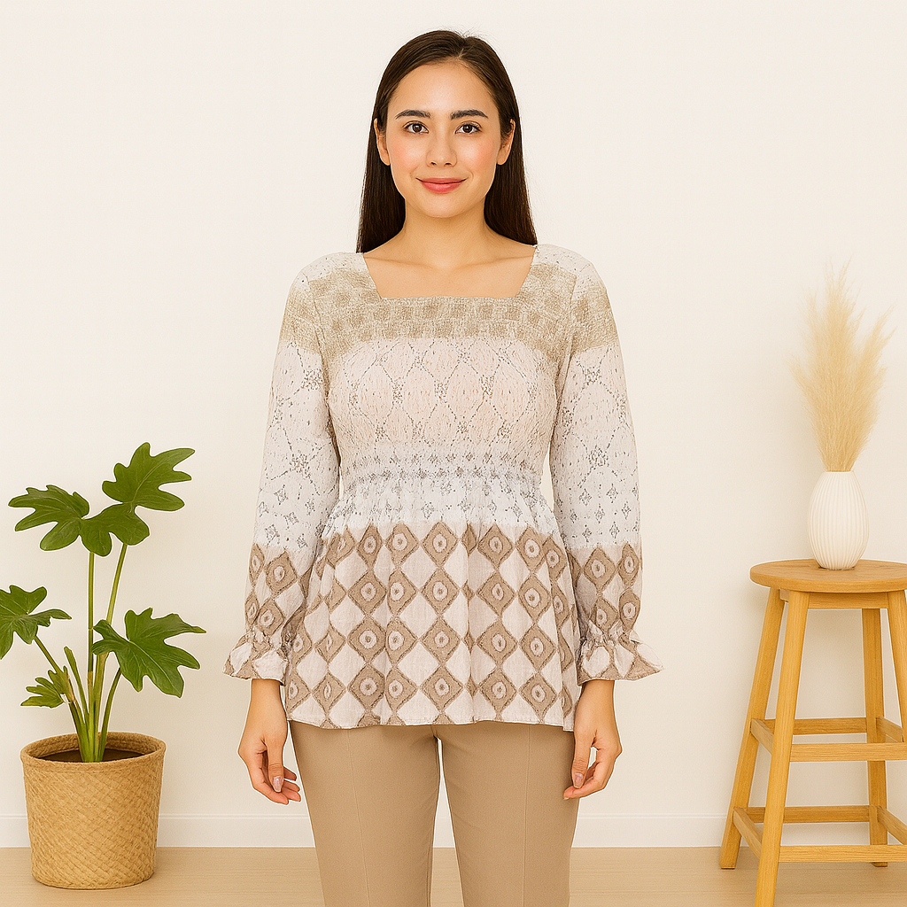 ATASAN WANITA MOTIF BATIK MERK NATHANIAH