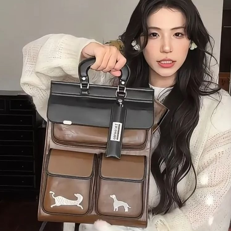 Tas Backpack Kuliah Wanita Tas Ransel Sekolah Korean Style Tas Sekolah Kulit Laptop Anak Perempuan S