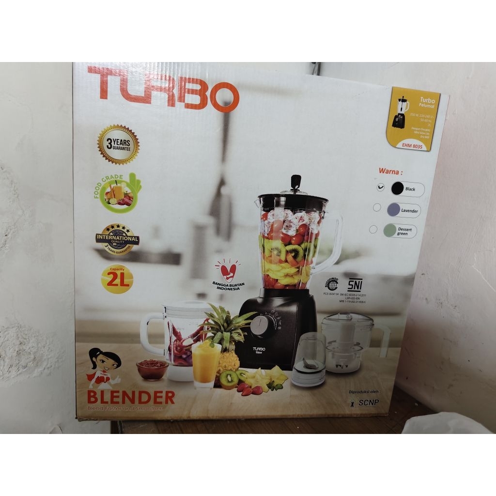 Turbo blender plastik 4 in 1 ehm8035