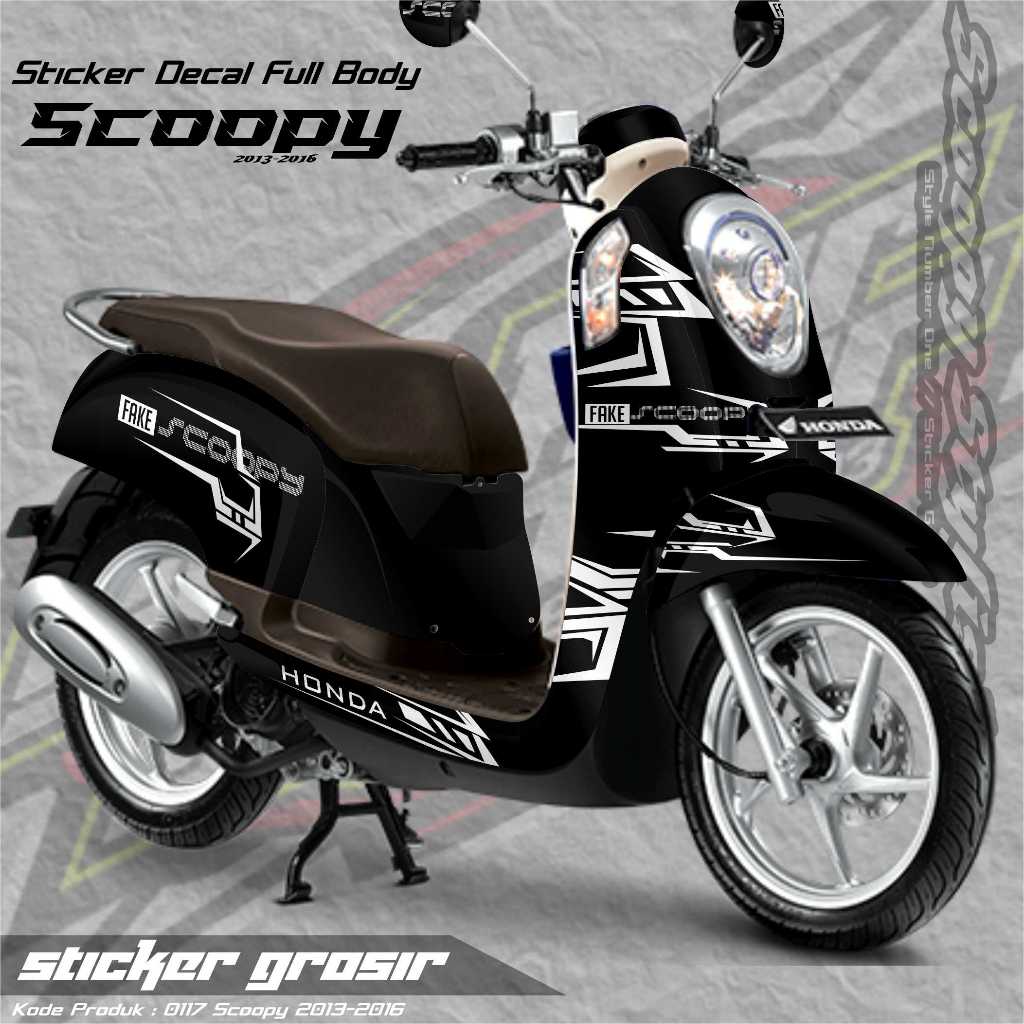 0117 Sticker Decal SCOOPY 2013-2015 FullBody Bebas Request Terbaru Bisa COD - Sticker variasi SCOOPY
