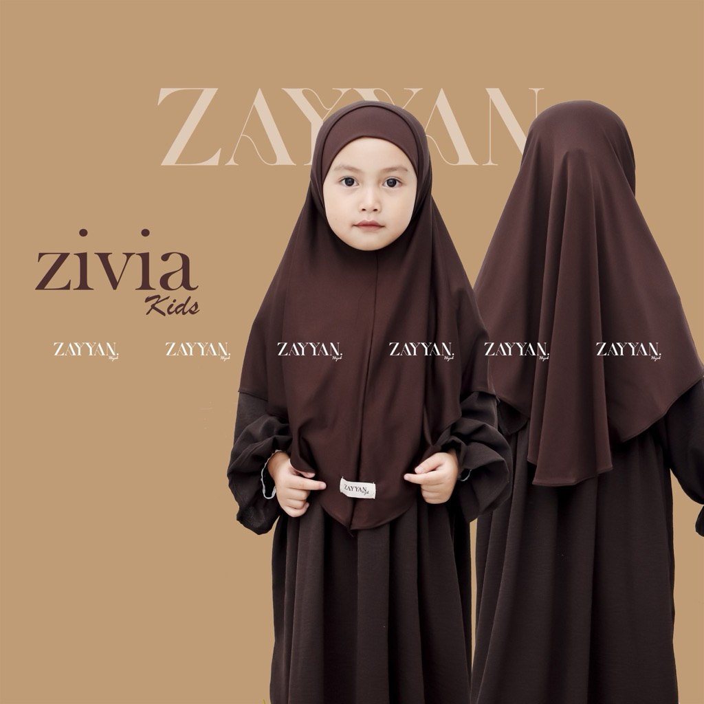 ZAYYAN - Zivia Bergo Hijab Anak Istan Jersey Spandek 3-10thn