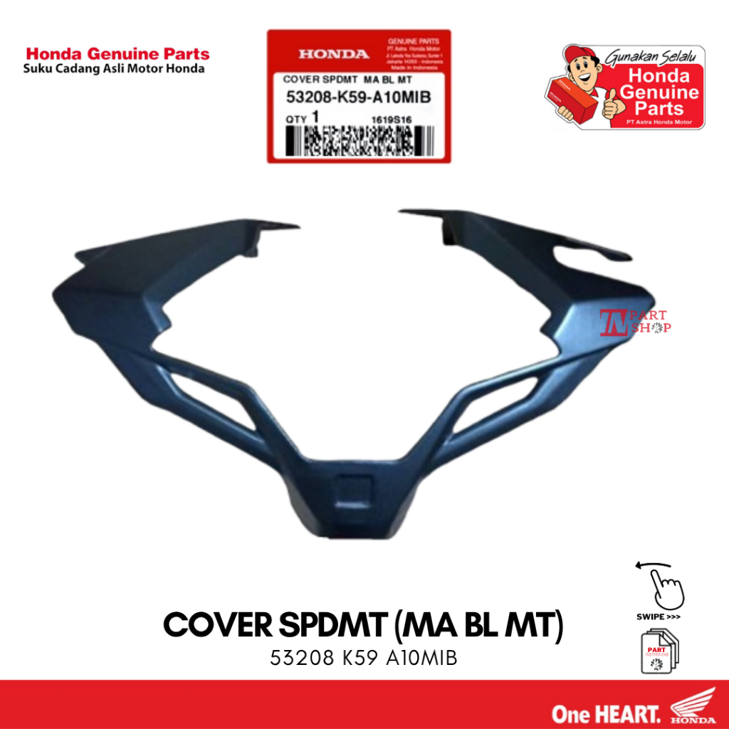 Cover Speedometer Biru Doff (Cover Spdmt (MA BL MT)) - Vario 125 K60 & 150 K59 / 53208-K59-A10MIB