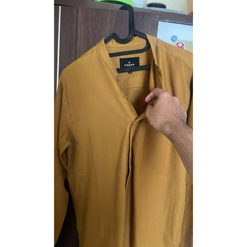 preloved kemeja koko warna kuning kunyit (mustard)