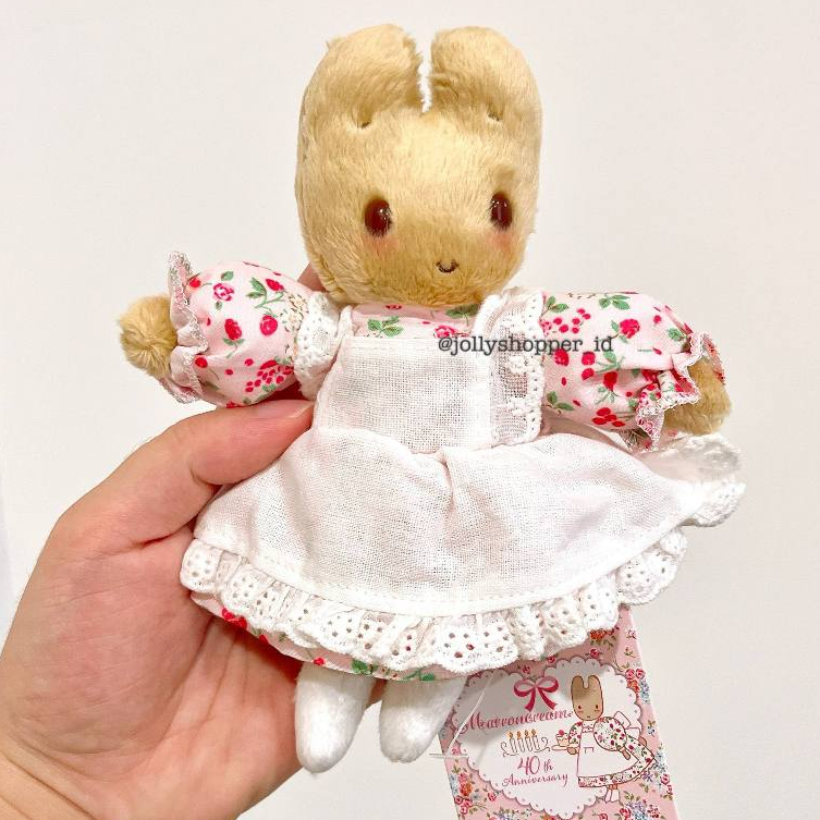 [READY STOCK] Sanrio JAPAN Marron Cream 40th Anniversary Floral Dress Mascot Holder / Plush Keychain