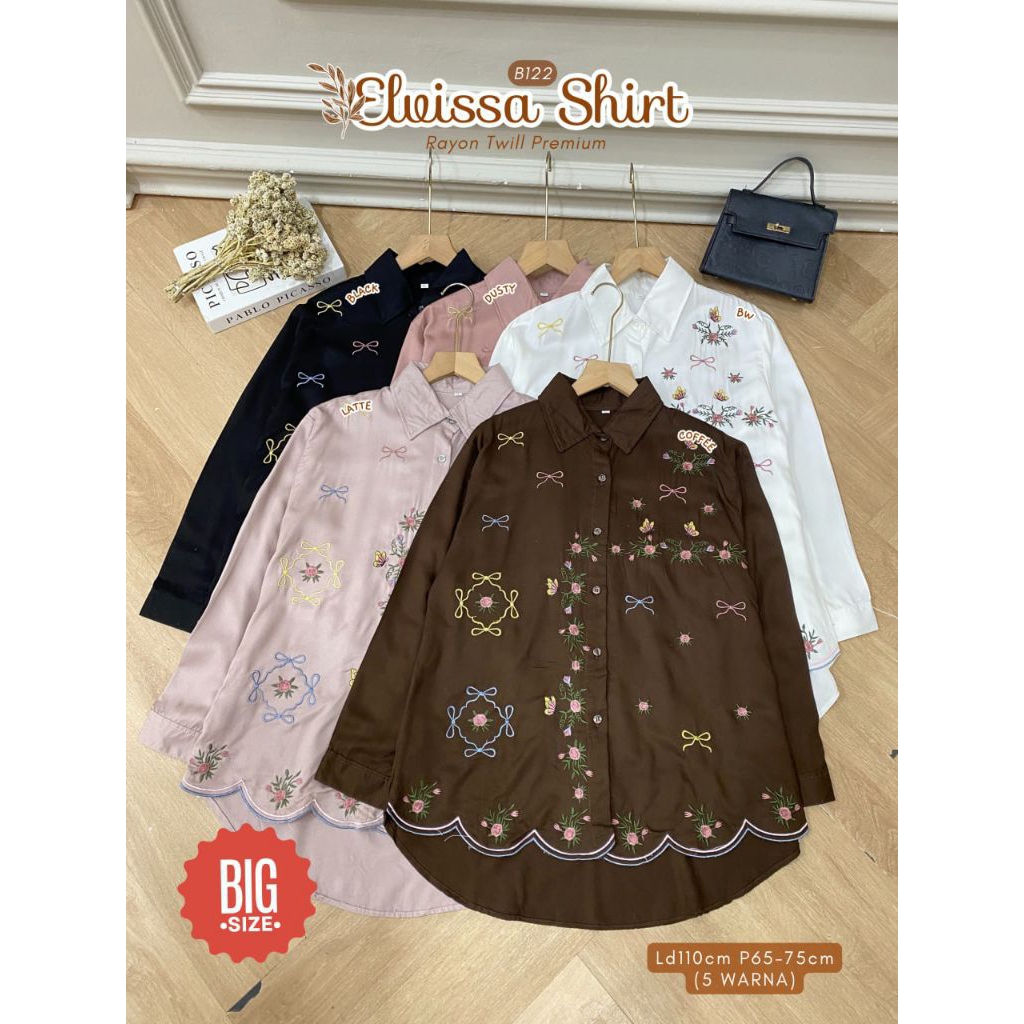 Grosir Shirt B122 bahan rayon twill premium LD 110