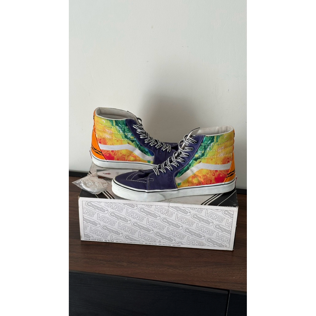 Sepatu Bekas/ Second - ORIGINAL VANS X CRAYOLA (sk8 high) - Size/ ukuran 43