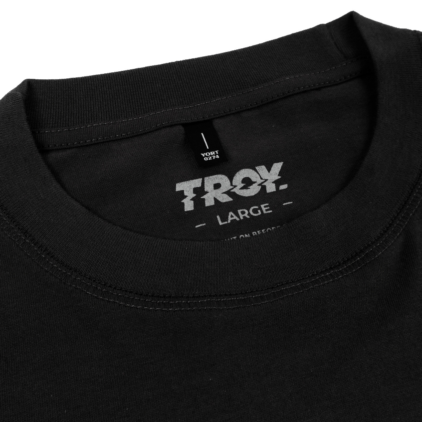 Troy Company Oversize Tshirt Black Meltdown - Kaos Oversize Hitam Lengan Panjang OVD 2227