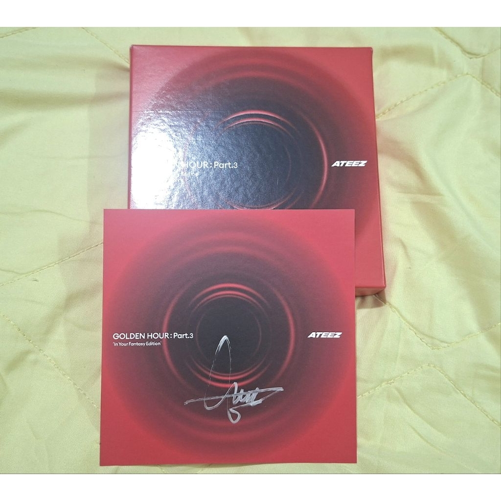 ALBUM ONLY JONGHO SIGNED POSTCARD ALBUM ATEEZ GOLDEN HOUR PART 3 IN YOUR FANTASY VER.