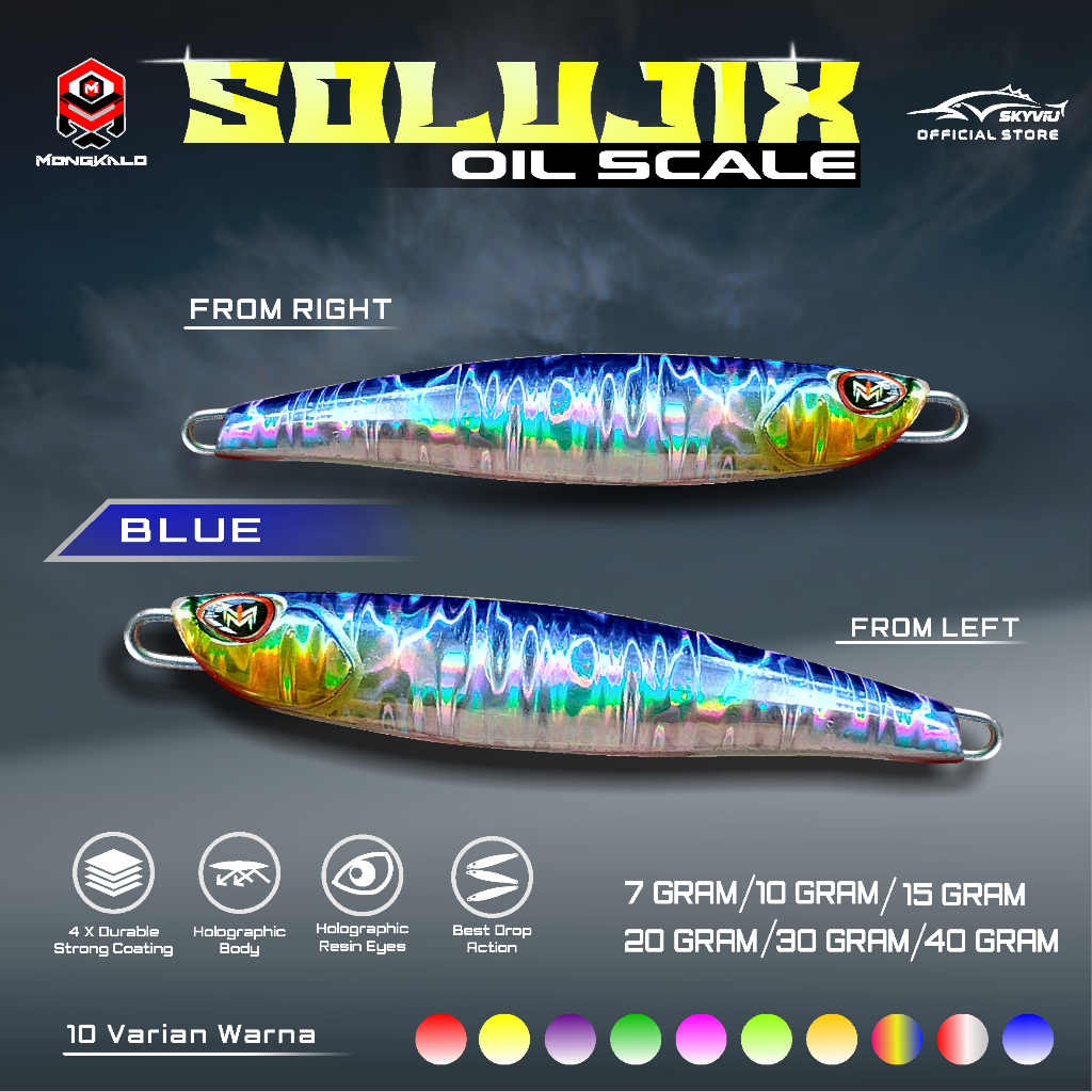 Mongkalo Solujix Minyak noGID noMotif Candy 40 Biru