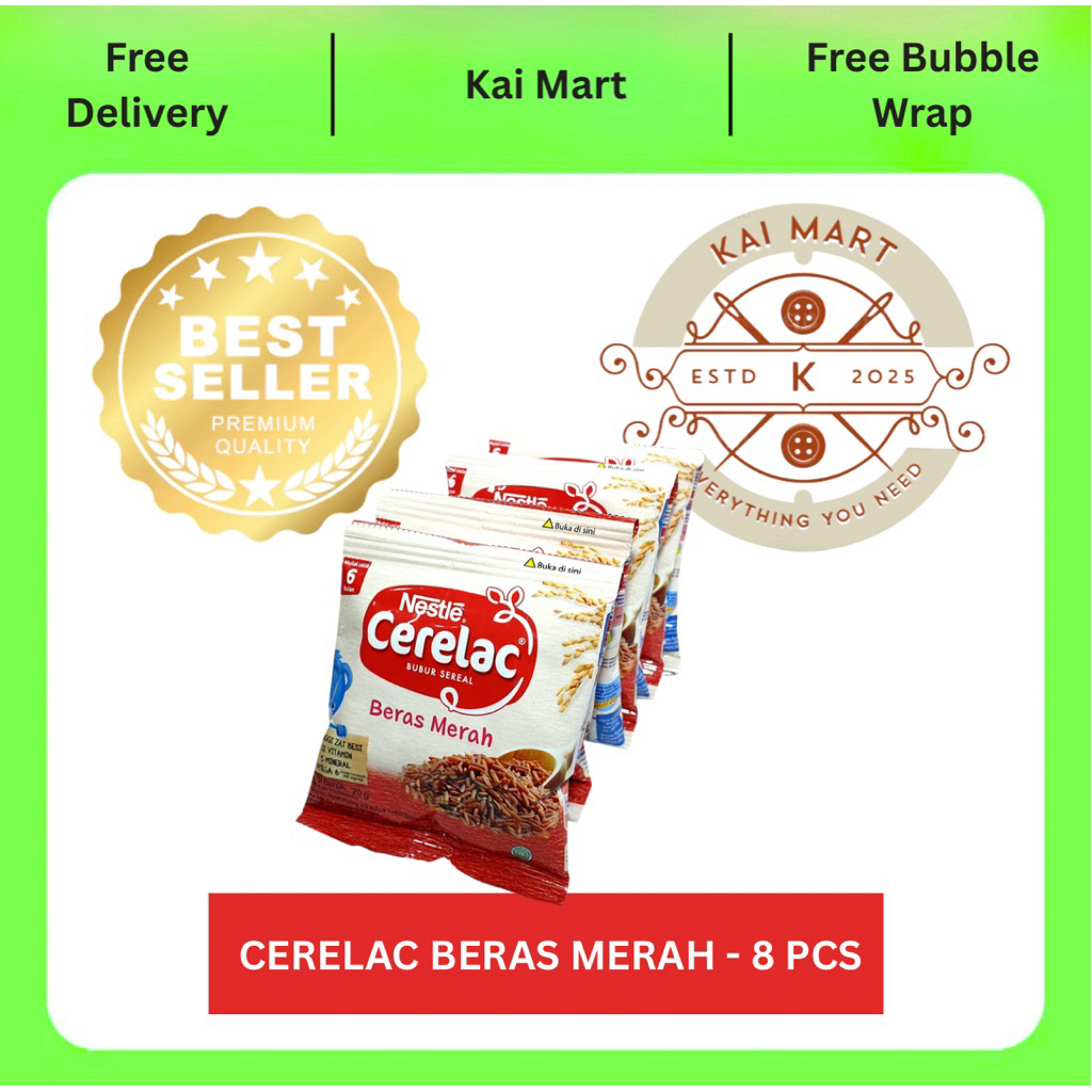 Cerelac Beras Merah Sachet Renceng - 8 pcs
