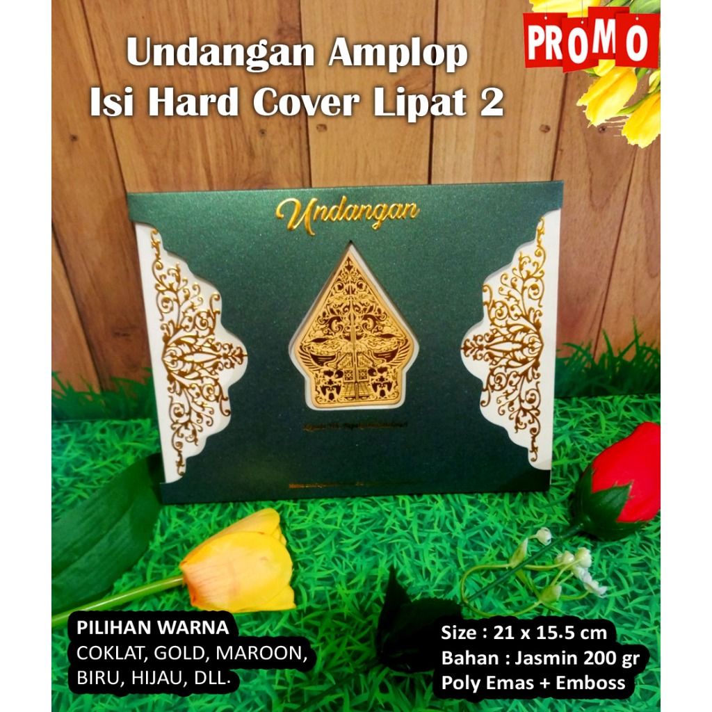 (minim order 10 pcs) Undangan Pernikahan Hard Cover VIP Premium Tebal Mewah Elegan Jawa Maroon Cokla