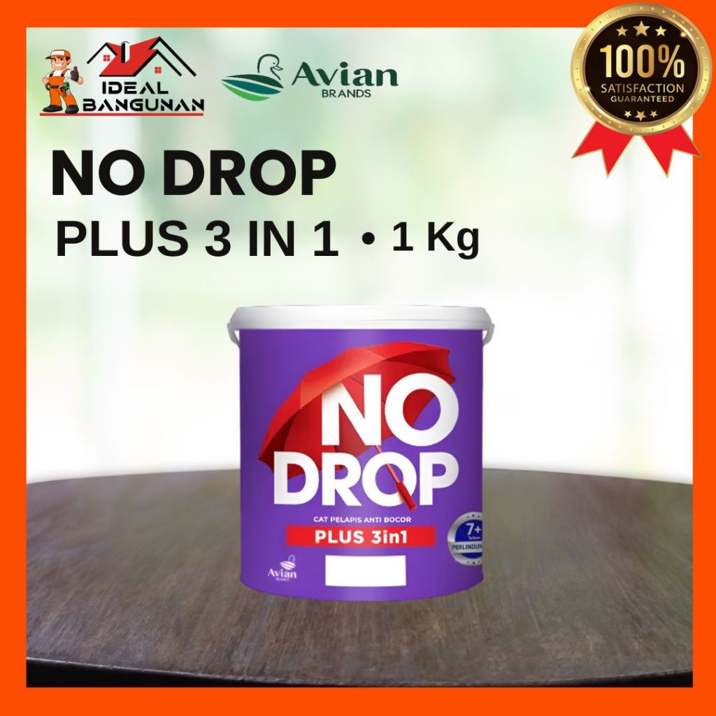 NO DROP PLUS 3 IN 1 | NO DROP CAT TEMBOK WATERPROOFING | CAT AVIAN | CAT TEMBOK