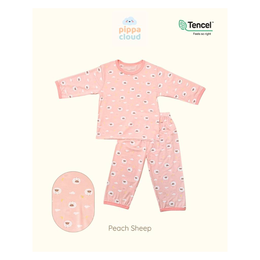 Pippa Cloud - Piyama Anak Tencel Unisex 6-10th | Piyama Anak Laki-Laki Tencel | Piyama Anak Perempua