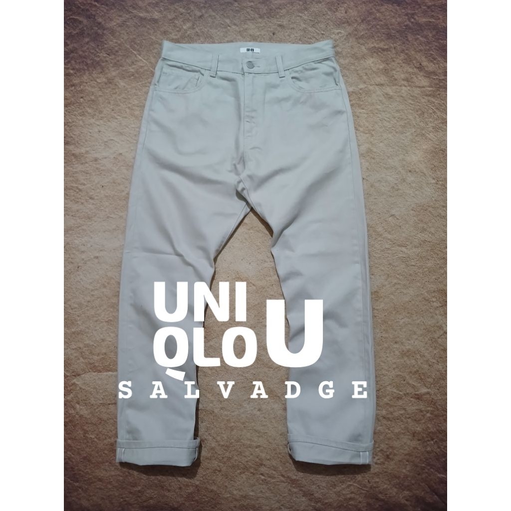 jeans UNIQLO bahan denim salvadge recomend