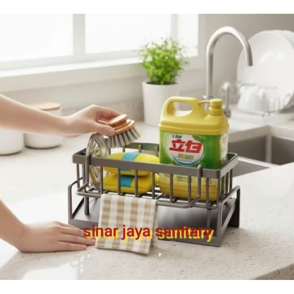 Rak wastafel greey / Rak dapur wastafel / Rak tempat sabun wastafel dapur