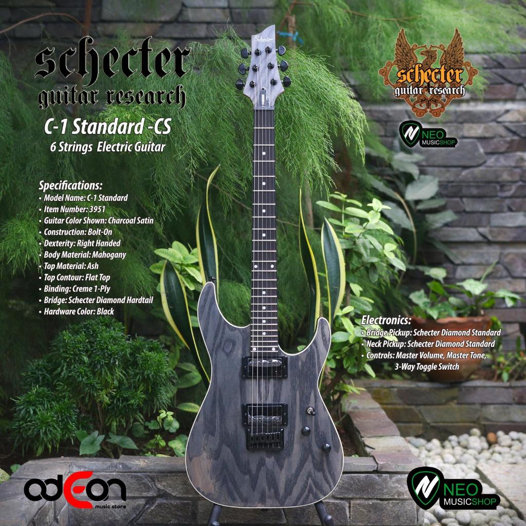 Schecter C1 Standard-CR Charcoal Satin 6 Strings Electric Guitar