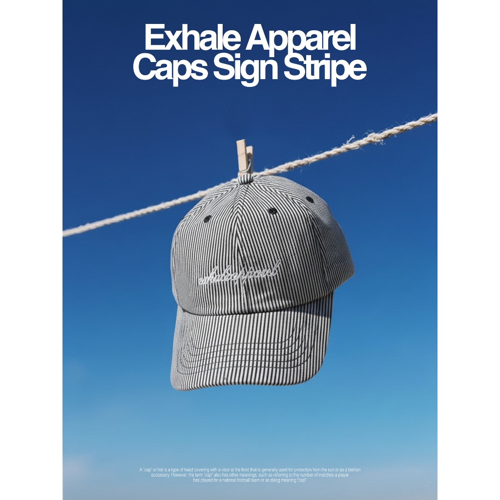 Exhale Apparel Caps Topi Sign Striped