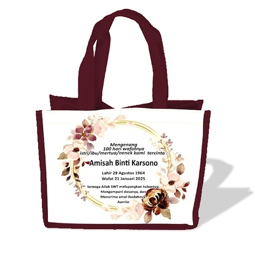 Tas Goodie Bag Tahlilan Mengenang Tasyakuran Custom Nama & Foto