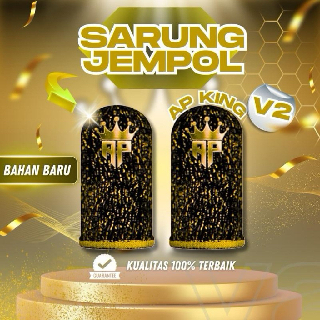 Sarung Jempol Gaming AP King V2 Logo Reflective Free Sensitifitas Game FF | Aksesoris Game Free Fire