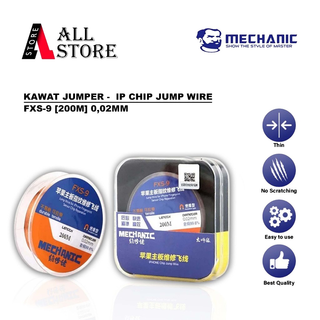KAWAT JUMPER MECHANIC FXS-9 [200M] IPHONE CHIP JUMP WIRE ORIGINAL - KAWAT IPHONE CHIP ORIGINAL
