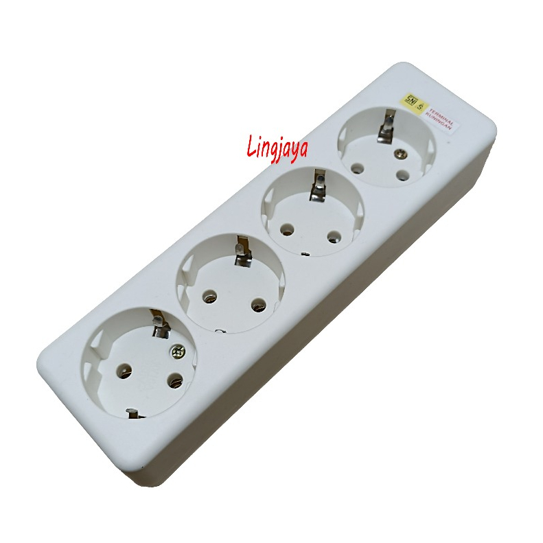 Stop Kontak 4 Lubang Terminal Kabel 4 Lubang Kuningan