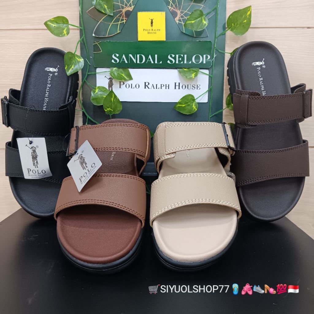[Bisa COD/100% Original/Art NEW BENTO 02] Sandal Pria POLO RALPH HOUSE/Sandal Casual Pria/Sandal Sli