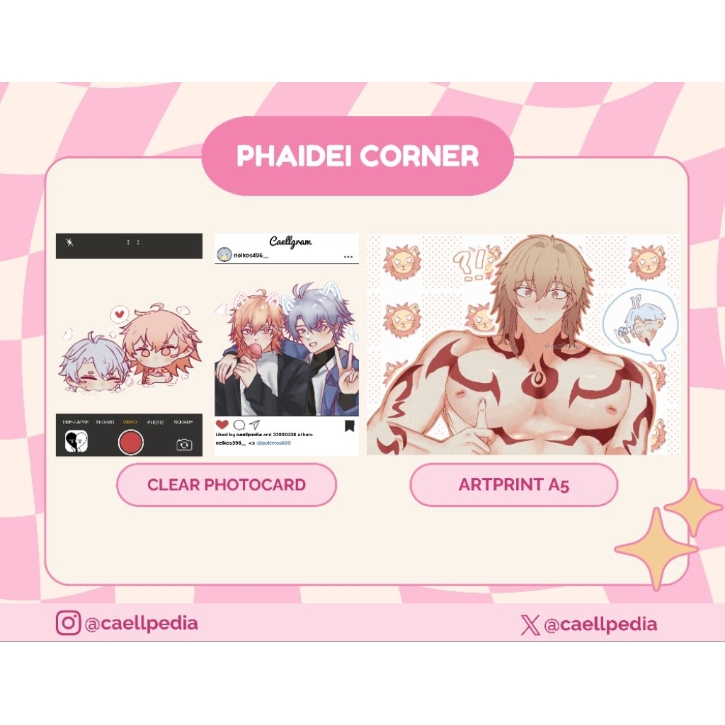 Honkai Star Rail HSR Phaidei Phainon x Mydei Clear Photocard Artprint A5