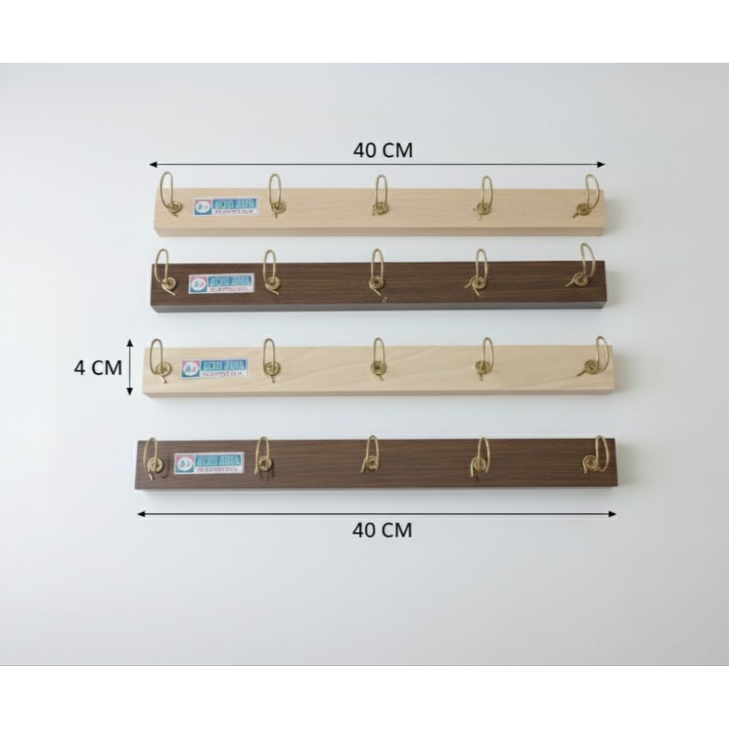 kapstok gantungan baju / kapstok kayu solid / gantungan serbaguna tempel dinding / kapstok baju