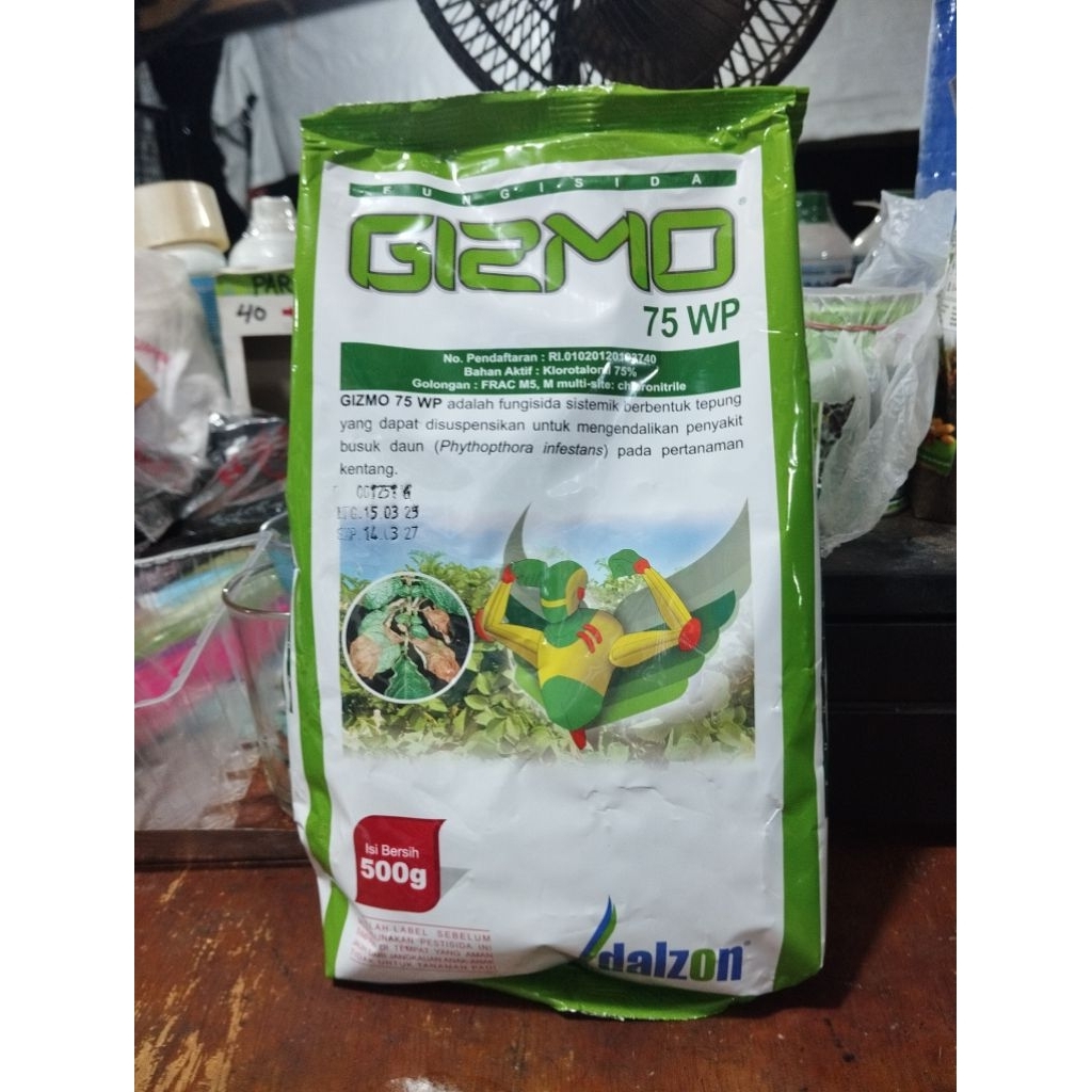Fungisida Gizmo 75 wp kemasan original 500gr