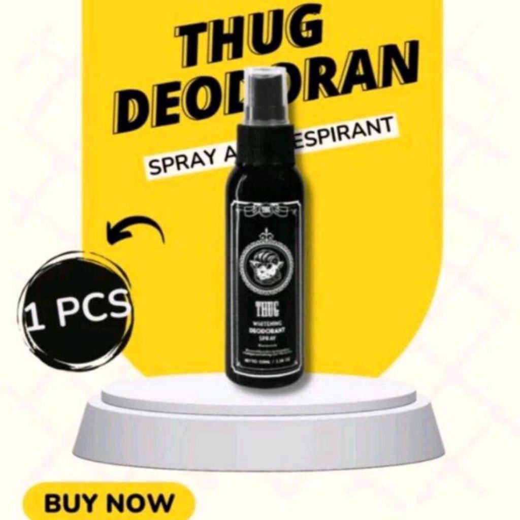 THUG deodorant spray 100ml antisprespirant niacinamide Bebas bau ketek