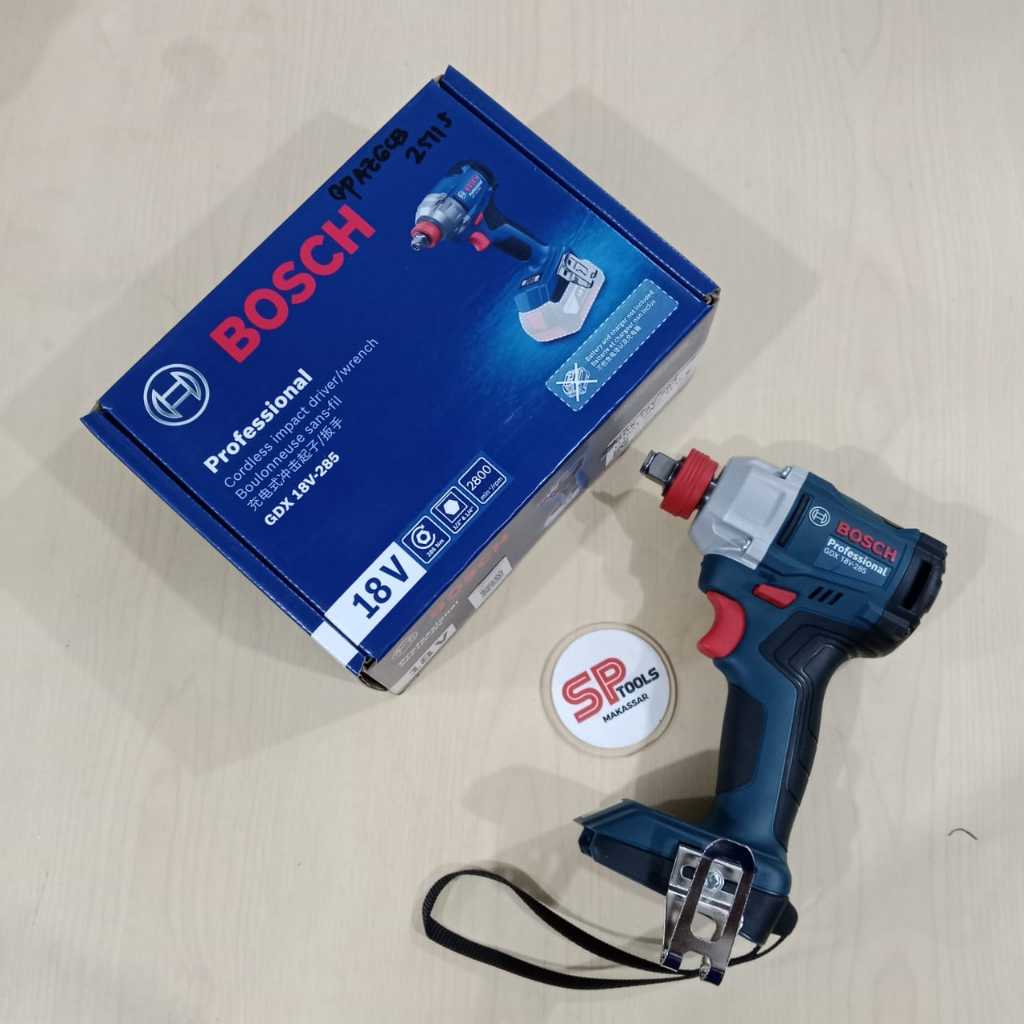 MESIN MESIN BOR CAS IMPACT WRENCH CORDLESS / DRIVER WRENCH BUKA BAUT SKRUP 1/2" 18V BOSCH GDX 18V-28