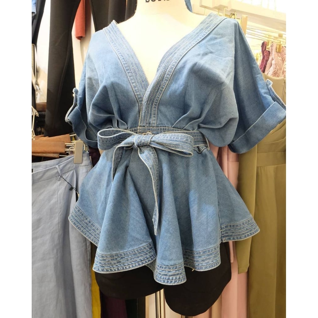 Atasan Denim/kimono / denim kimono /bkk