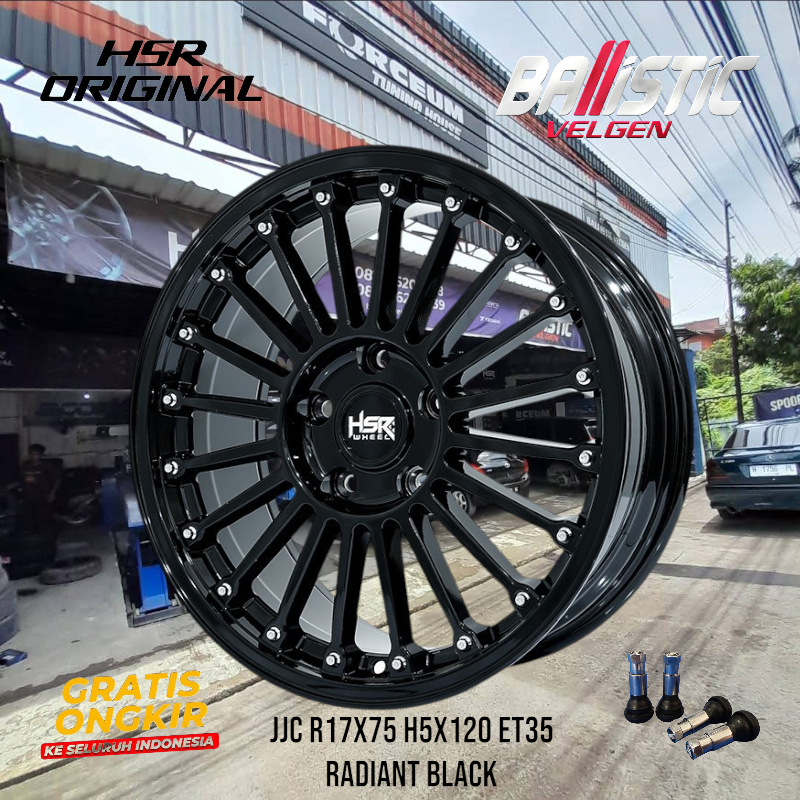 VELG MOBIL R17 PCD 5X120 UNTUK BMW, HSR WHEEL JJC R17X75 H5X120 ET35 SMB